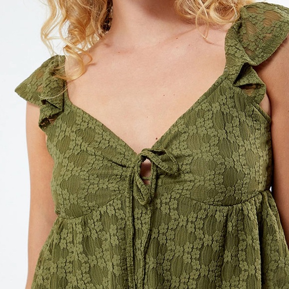 la hearts pacsun keyhole lace babydoll top - Picture 3 of 6